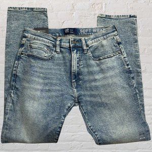 NWT Men's GAP 1969 Soft Wear Acid Wash Skinny Flex Max Jeans